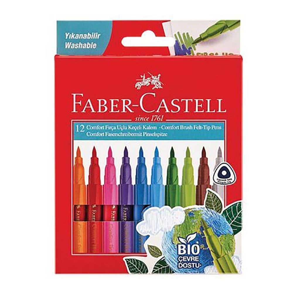 Faber Castell Comfort Bıo P.G. Keçeli Kalem Fırça uç 12 LiFaber Castell Comfort Bıo P.G. Keçeli Kalem Fırça uç 12 Li - Kırtasiyem.netKeçeli Kalemler