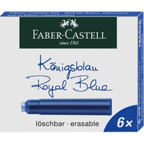 Faber Castell Dolma Kalem Kartuşu, Royal Mavi 6 Lı YeniFaber Castell Dolma Kalem Kartuşu, Royal Mavi 6 Lı Yeni - Kirtasiyem NetKartuş