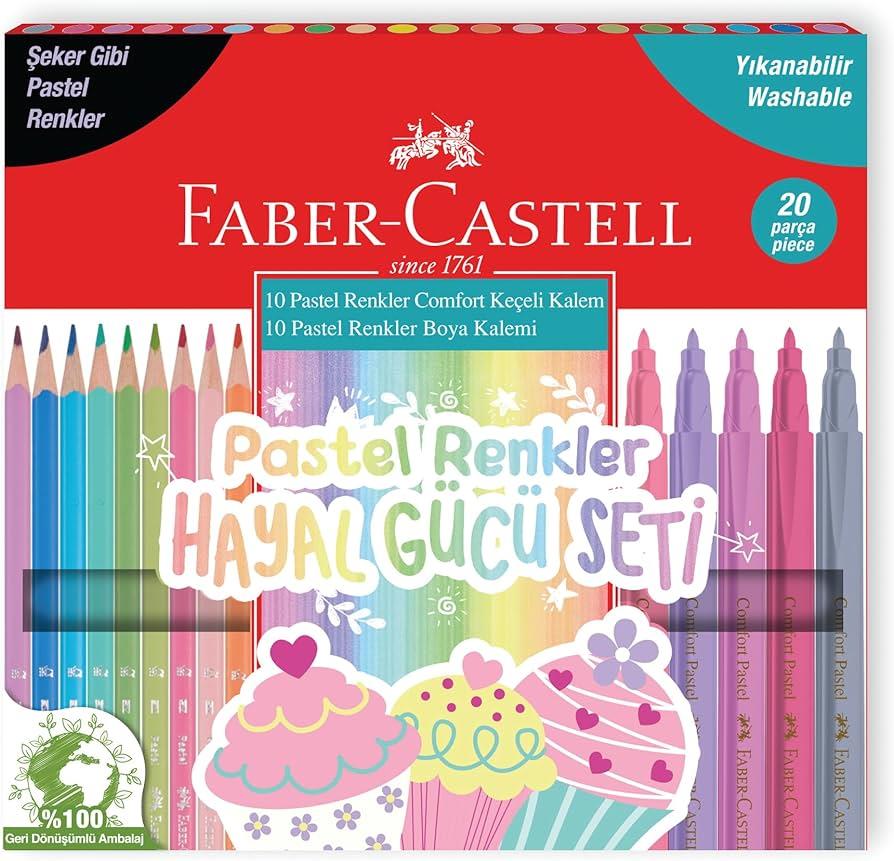 Faber Castell Hayal Gücü Seti Pastel Renk 20x (FSC)Faber Castell Hayal Gücü Seti Pastel Renk 20x (FSC) - Kırtasiyem.netKuru Boyalar