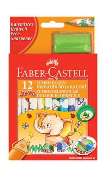 Faber Castell Jumbo Üçgen Kuru Boya Beyaz Gövde 12 Renk 1/2 Faber Castell Jumbo Üçgen Kuru Boya Beyaz Gövde 12 Renk 1/2  - Kırtasiyem.netKuru Boyalar