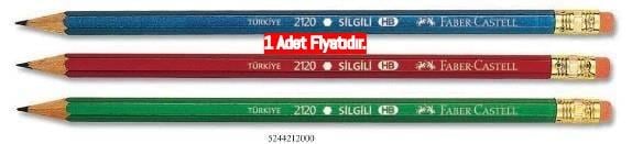 Faber Castell Köşeli Silgili Kurşun Kalem 2120 (1 ADET)Faber Castell Köşeli Silgili Kurşun Kalem 2120 - Kirtasiyem.netKurşun Kalemler