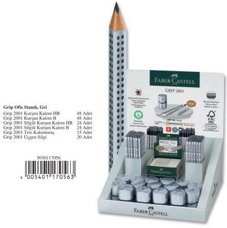 Faber Castell Kurşun Kalem Grip 2001 Gri StandFaber Castell Kurşun Kalem Grip 2001 Gri Stand - Kirtasiyem.netKurşun Kalemler