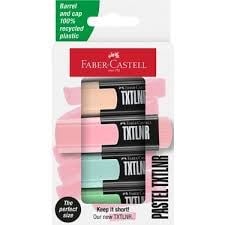 Faber Castell Mini Textliner, Pastel 4xFosforlu Kalemler