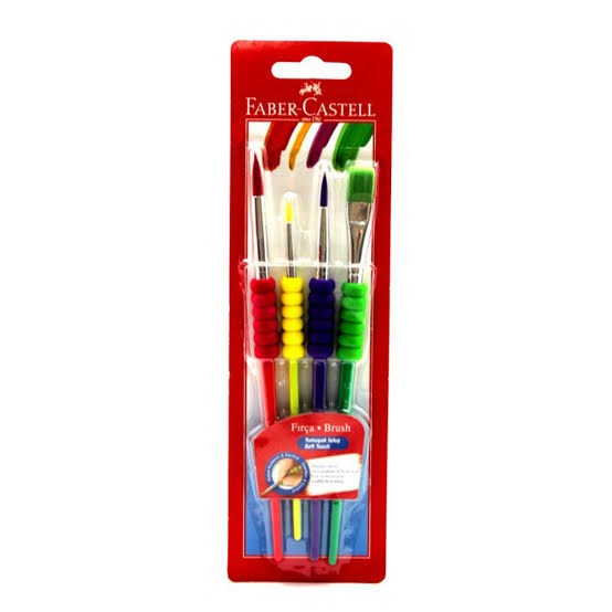 Faber Castell Soft Touch Fırça Seti 4 Lü BlisterSulu Boya Fırçası