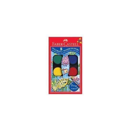 Faber Castell Sulu Boya Küçük Boy 8 RenkFaber Castell Sulu Boya Küçük Boy 8 Renk - Kırtasiyem.netSulu Boyalar