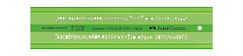 Faber Castell Tekagraph Dik Yazı Şablonu 2.5Mm 173025Faber Castell Tekagraph Dik Yazı Şablonu 2.5Mm 173025 - Kirtasiyem.netŞablonlar