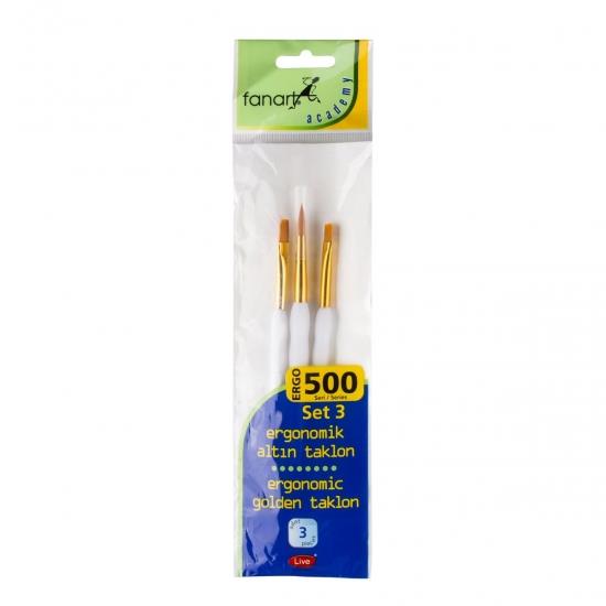 Fanart Academy ERGO 500 Seri Fırça Seti 3 (3lü)Fanart Academy ERGO 500 Seri Fırça Seti 3 (3lü) - Kırtasiyem.netDiğer Fırçalar