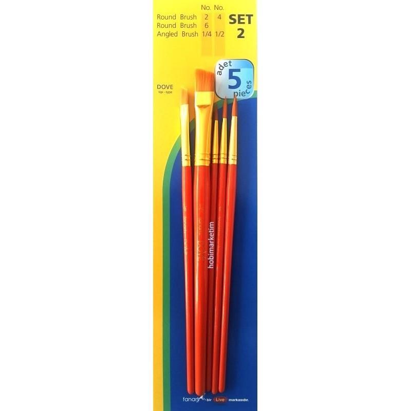 Fanart Academy Fırça Seti Seri 500 No:2(5 Li)Fanart Academy Fırça Seti Seri 500 No:2(5 Li) - Kırtasiyem.netFırçalar