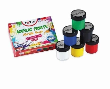 Fatih Akrilik Boya 25 Ml 6 Lı Takım KarışıkFatih Akrilik Boya 25 Ml 6 Lı Takım Karışık - Kırtasiyem.netAkrilik Boyalar	
