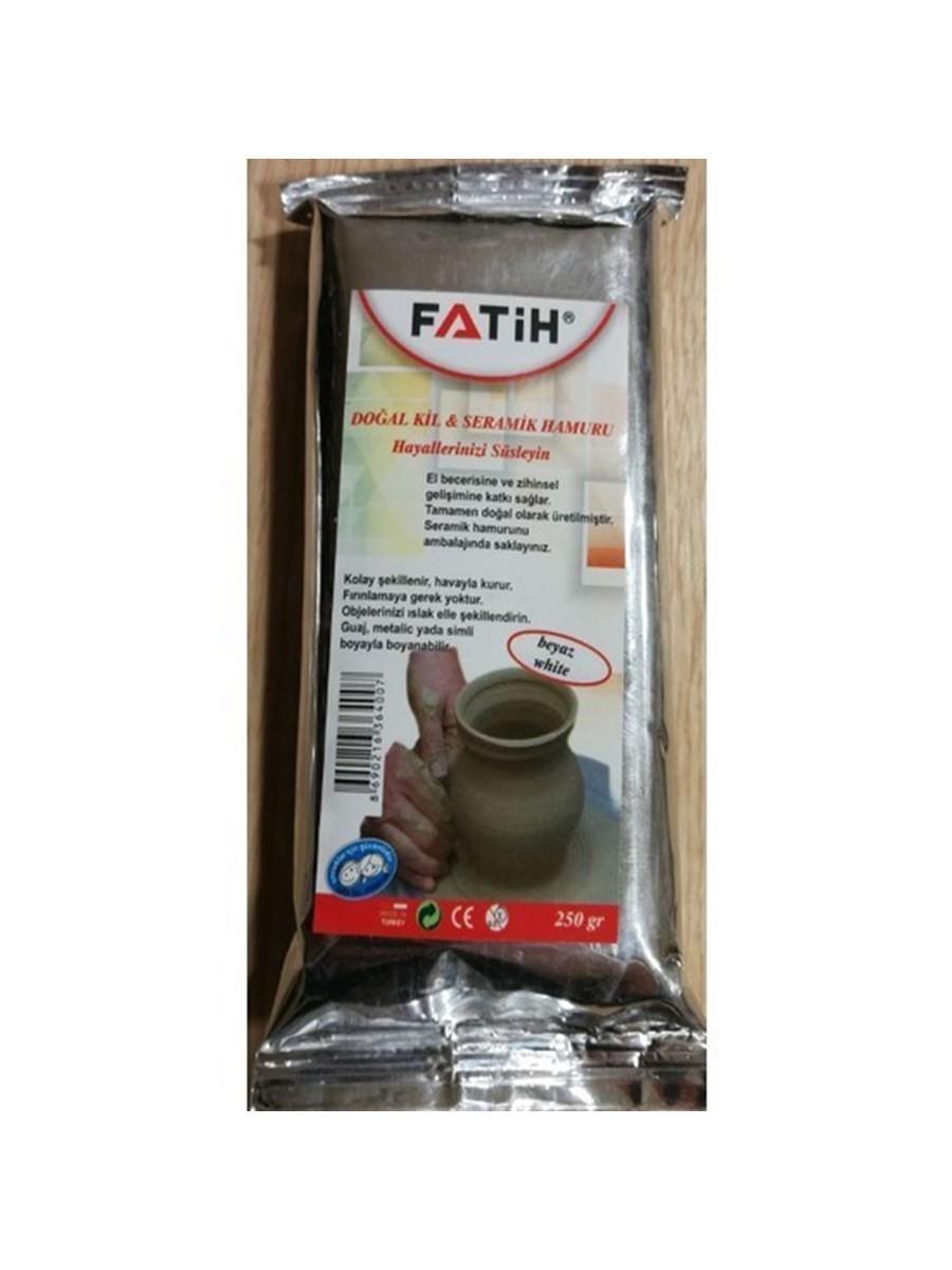 Fatih Doğal Kil & Seramik Hamuru 500 Gr BeyazFatih Doğal Kil & Seramik Hamuru 500 Gr Beyaz - Kırtasiyem.netSeramikler