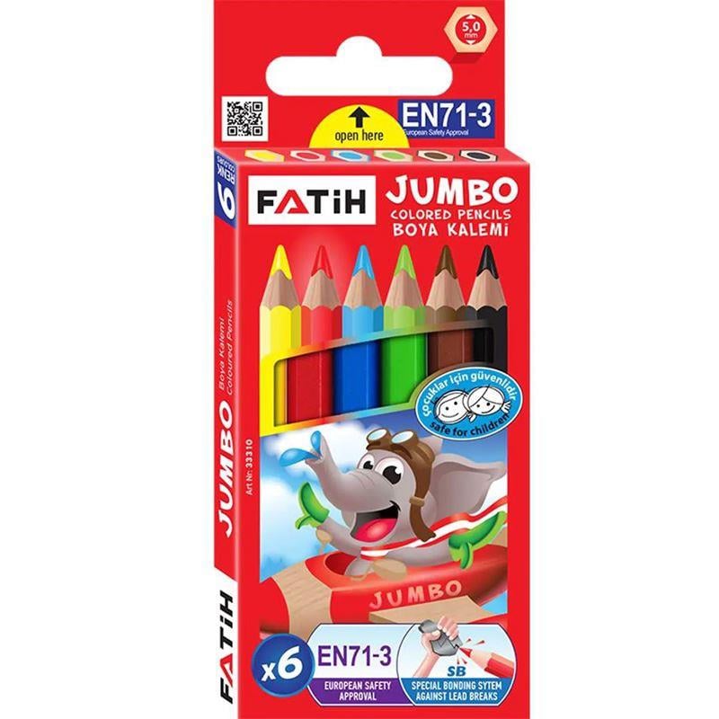 Fatih Jumbo Kuru Boya 1/1 6 Renk Fatih Jumbo Kuru Boya 1/1 6 Renk  - Kırtasiyem.netKuru Boyalar
