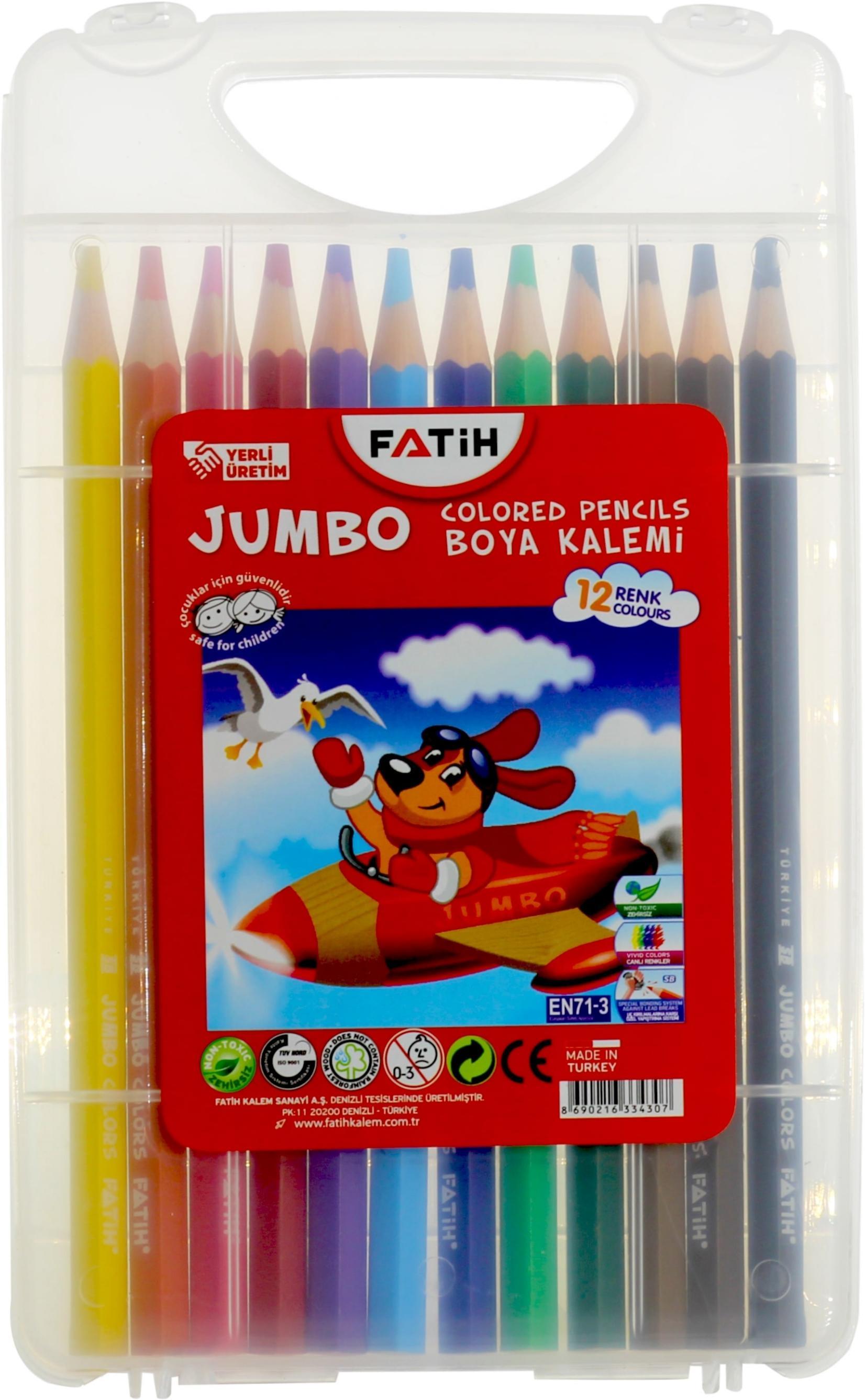 Fatih Jumbo Kuru Boya 12 Renk ÇantalıFatih Jumbo Kuru Boya 12 Renk Çantalı - Kırtasiyem.netKuru Boyalar