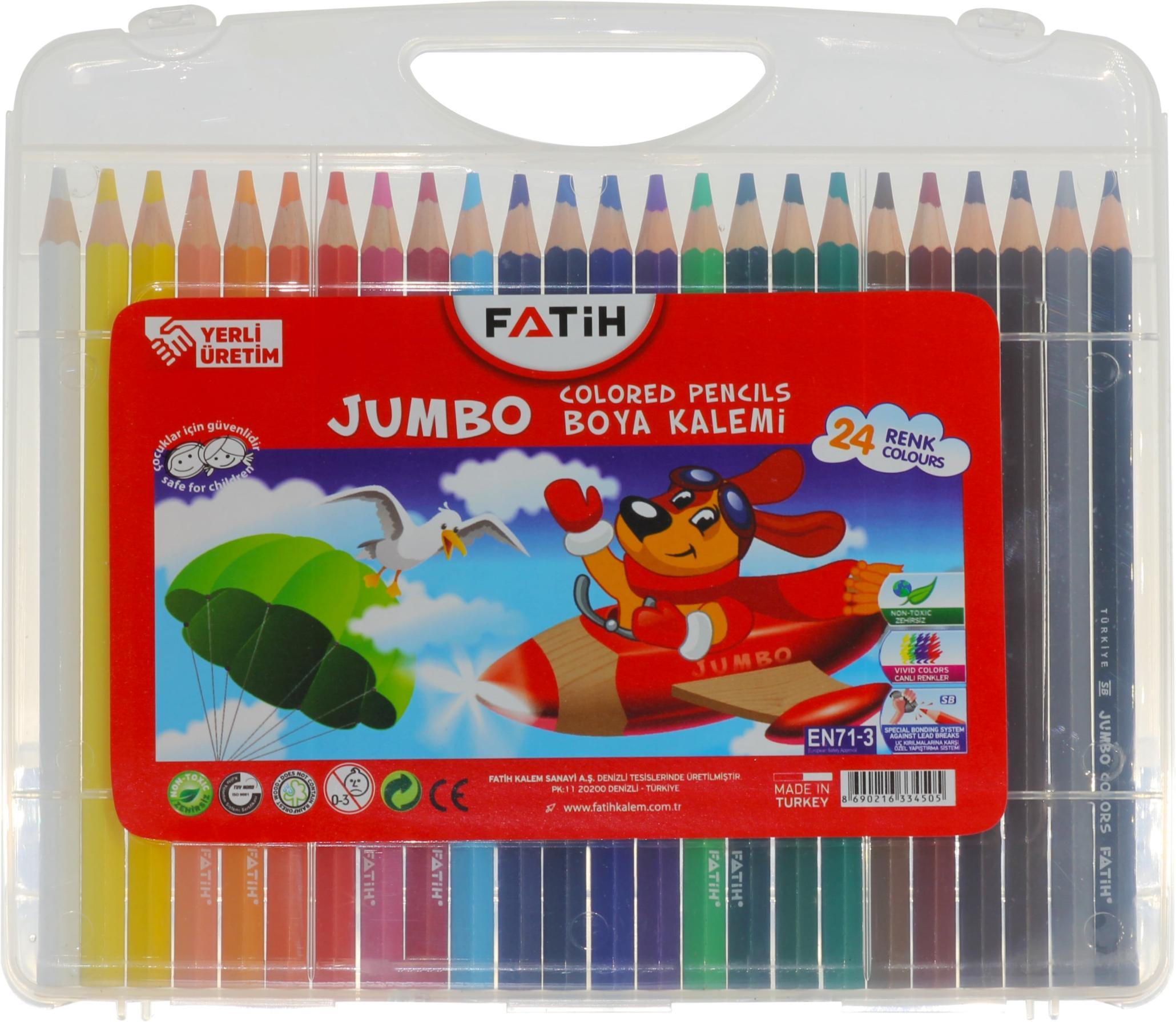 Fatih Jumbo Kuru Boya 24 Renk ÇantalıFatih Jumbo Kuru Boya 24 Renk Çantalı - Kırtasiyem.netKuru Boyalar