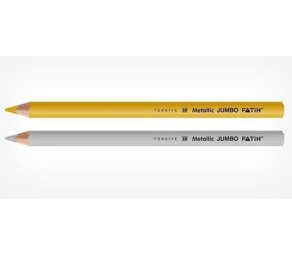 Fatih Jumbo Metalik Boya Kalemi Altın Gümüş (Grafit Çapı:5)*36Fatih Jumbo Metalik Boya Kalemi Altın Gümüş (Grafit Çapı:5)*36 - Kırtasiyem.netKuru Boyalar