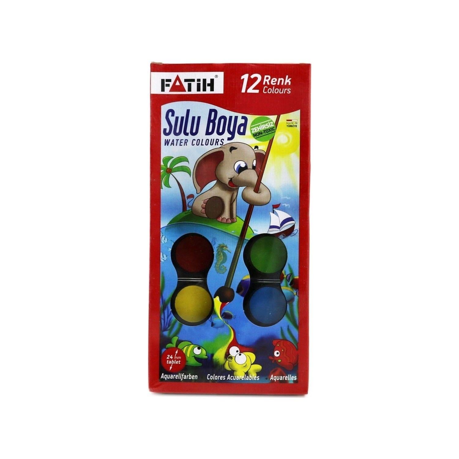 Fatih Jumbo Sulu Boya King Size 12 Renk JS-12Fatih Jumbo Sulu Boya King Size 12 Renk JS-12 - Kırtasiyem.netSulu Boyalar
