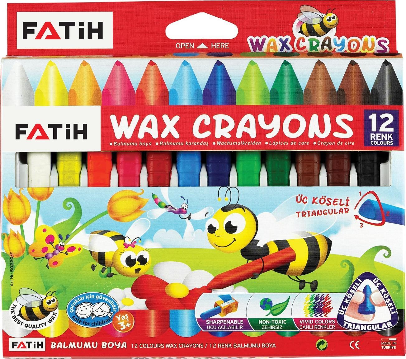 Fatih Jumbo Wax Crayon 12 Renk Fatih Jumbo Wax Crayon 12 Renk  - Kırtasiyem.netMum Boyalar