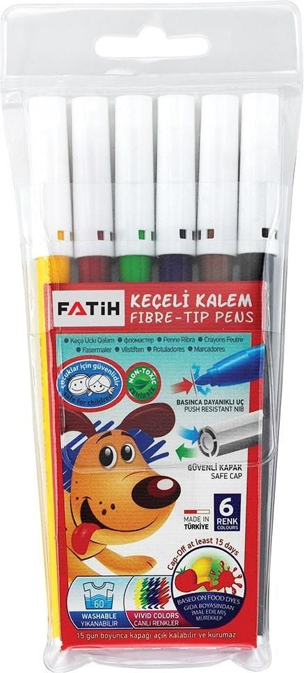 Fatih Keçeli Boya Kalemi 6 RenkFatih Keçeli Boya Kalemi 6 Renk - Kırtasiyem.netKeçeli Kalemler
