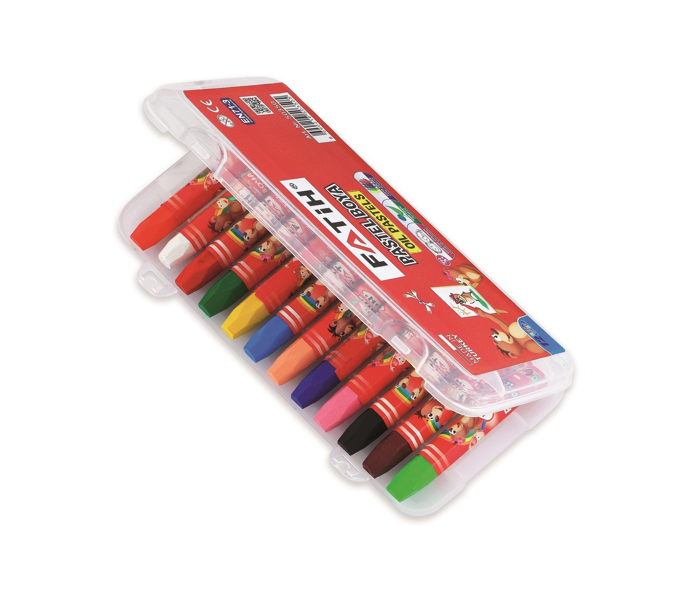 Fatih King Size Pastel Boya 12 Renk (Çantalı)Fatih King Size Pastel Boya 12 Renk (Çantalı) - Kırtasiyem.netPastel Boyalar