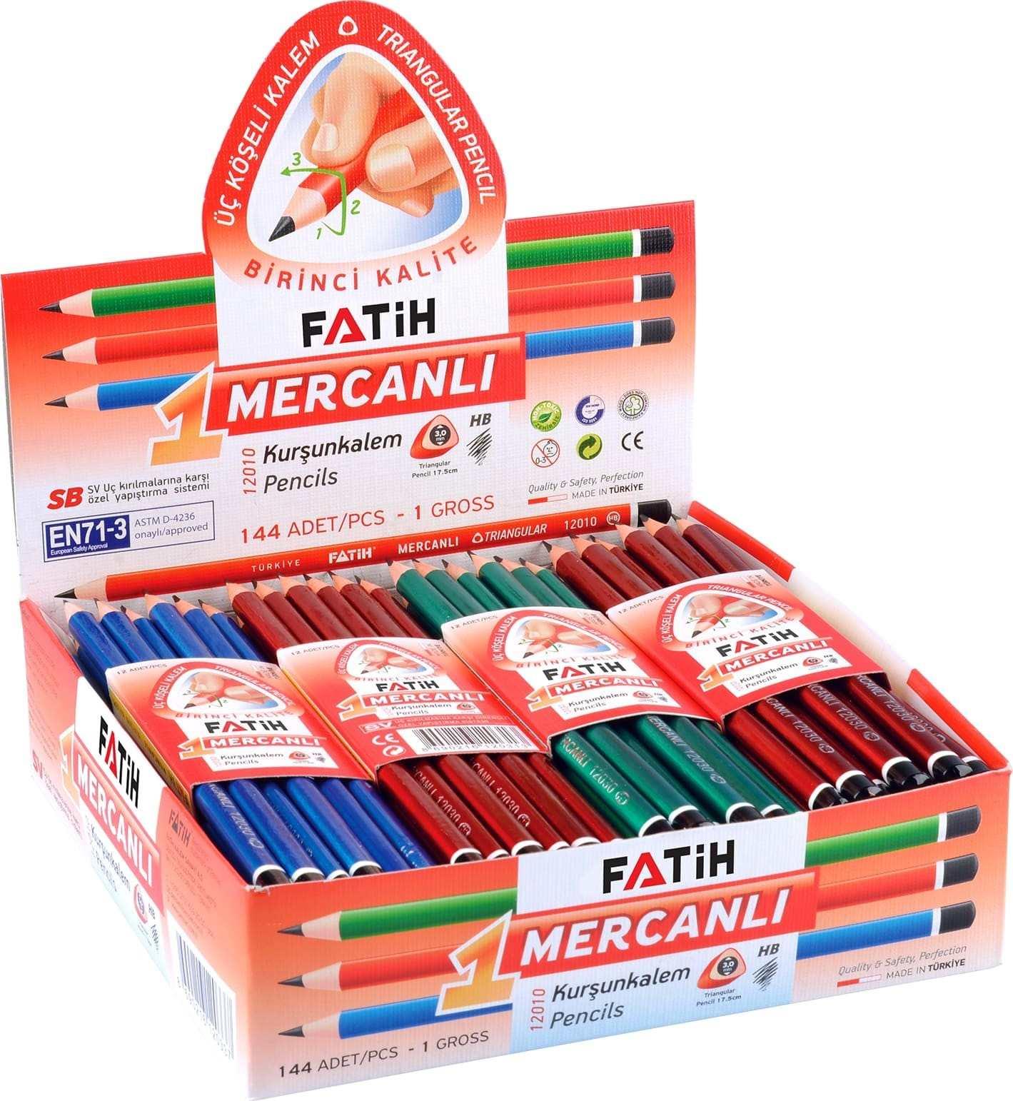 Fatih Kurşun Kalem Üçgen Mercanlı (FA12030KL00)Fatih Kurşun Kalem Üçgen Mercanlı (FA12030KL00) - Kirtasiyem.netKurşun Kalemler