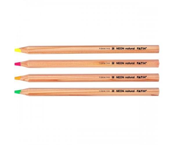 Fatih Natural Jumbo Boya Kalemi Neon 4 Renk (Grafit Çapı:5)*36Fatih Natural Jumbo Boya Kalemi Neon 4 Renk (Grafit Çapı:5)*36 - Kırtasiyem.netKuru Boyalar