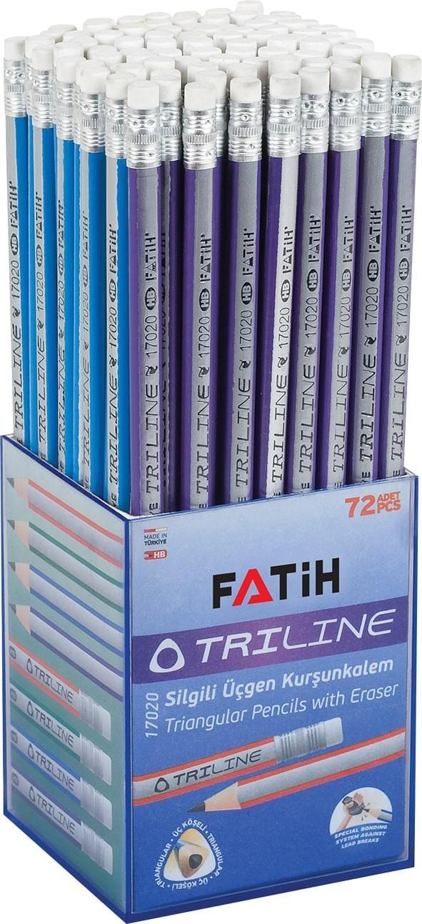Fatih Triline Silgili Üçgen Kurşun KalemFatih Triline Silgili Üçgen Kurşun Kalem - Kirtasiyem.netKurşun Kalemler