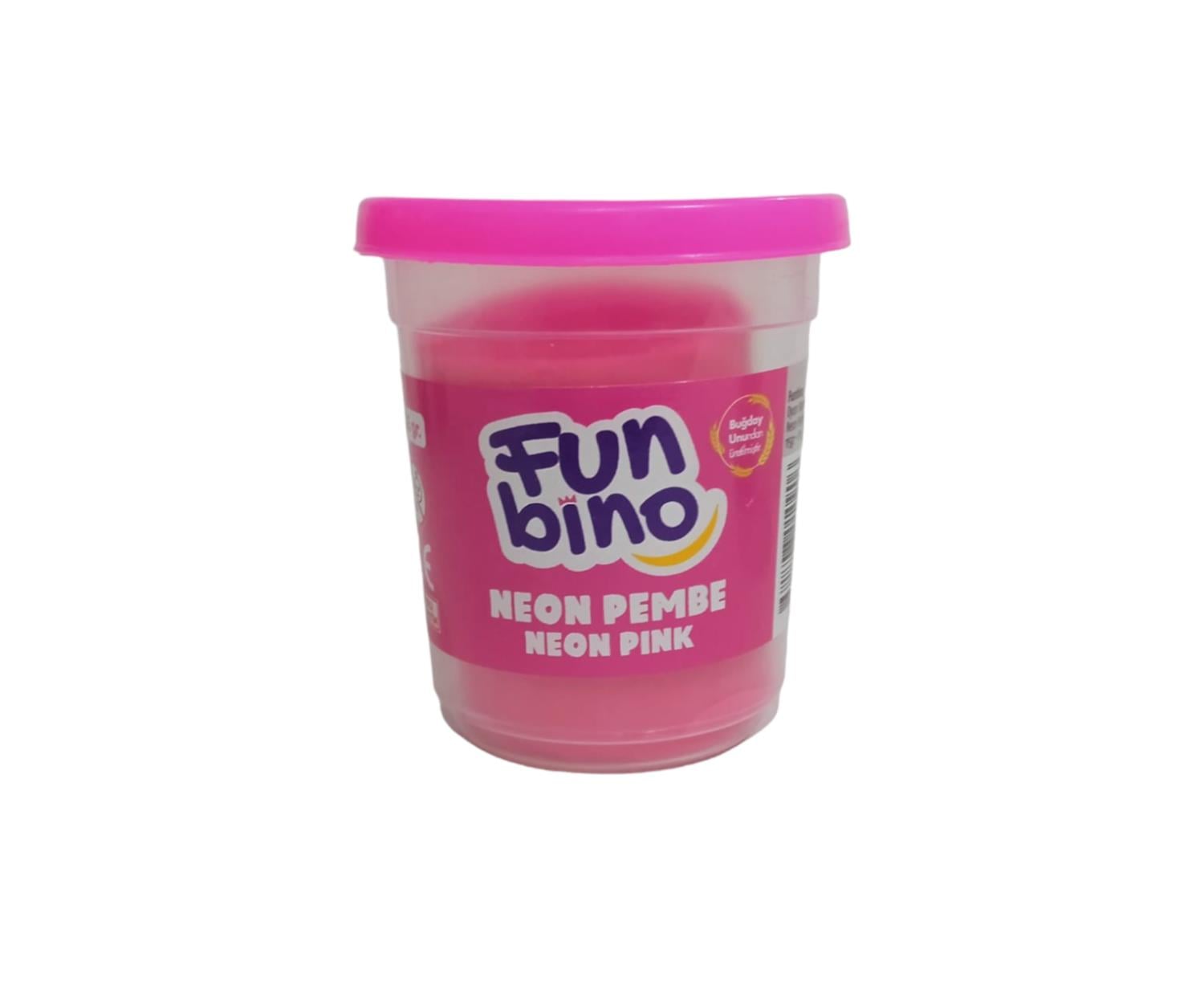 Funbino Tek Renk Oyun Hamuru Neon Pembe 115 gr F116Oyun Hamurları