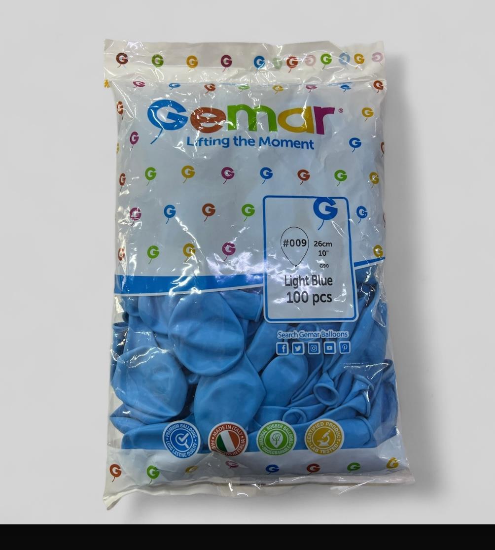Gemar Balon İç Mekan Açık Mavi 100 lüBalon