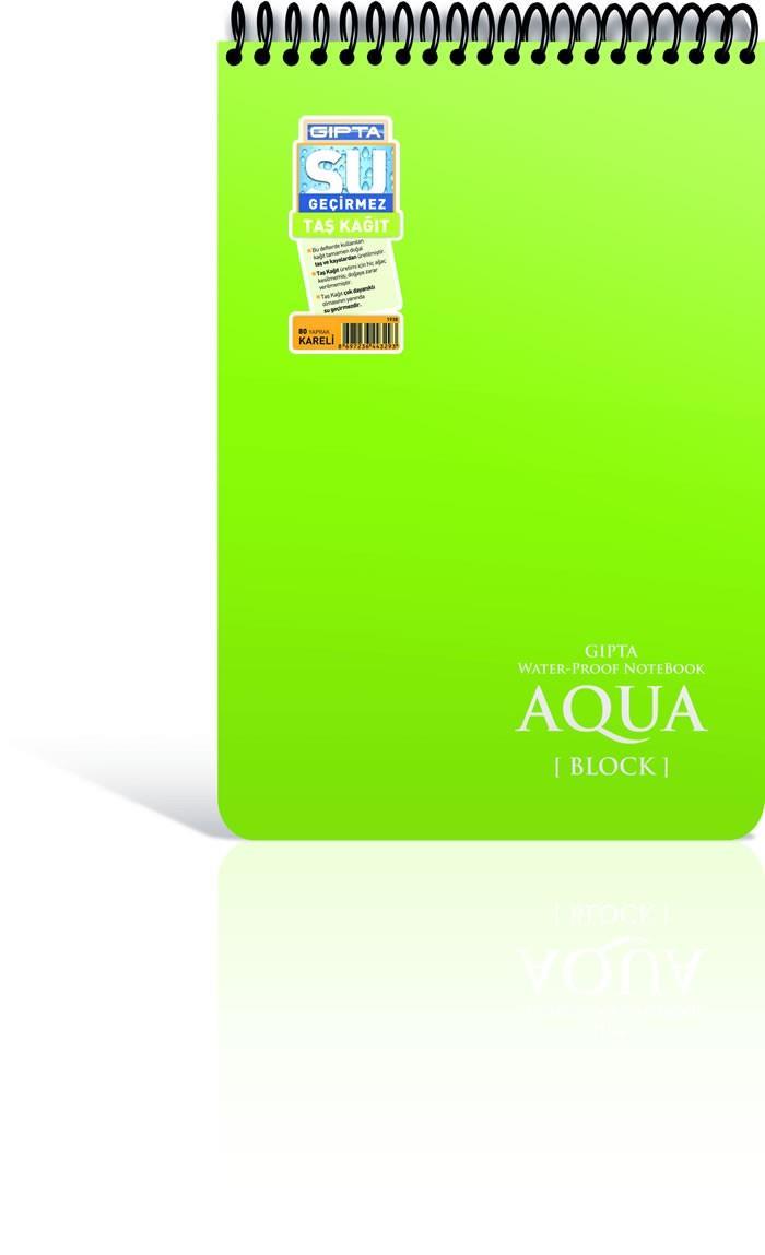 Gıpta Aqua Block Spiralli Blok. Pp. Kapak A5 80 Yaprak Kareli (Stand)Gıpta Aqua Block Spiralli Blok. Pp. Kapak A5 80 Yaprak Kareli (Stand) - Kirtasiyem.netSpiralli Plastik Kapak Defterler