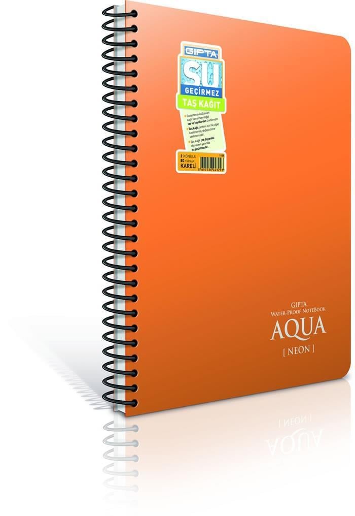 Gıpta Aqua Neon Spr.Pls.Kap.Defter A5 80 Yp. KareliGıpta Aqua Neon Spr.Pls.Kap.Defter A5 80 Yp. Kareli - Kirtasiyem.netSpiralli Plastik Kapak Defterler
