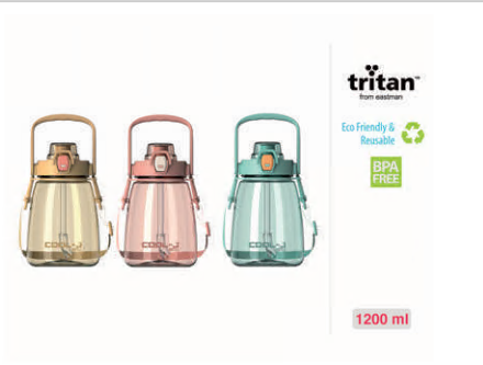 Gıpta Askılı Pipetli Trıtan Sporcu Matara 1200Ml PembeGıpta Askılı Pipetli Trıtan Sporcu Matara 1200Ml Pembe - Kirtasiyem.netMataralar