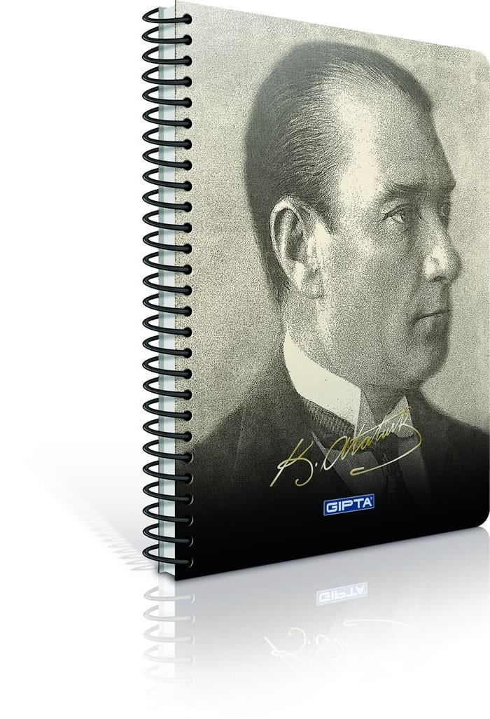 Gıpta Atatürk Karton Kapak Spr.Defter A4 80 Yp. KareliGıpta Atatürk Karton Kapak Spr.Defter A4 80 Yp. Kareli - Kirtasiyem.netSpiralli Karton Kapak Defterler