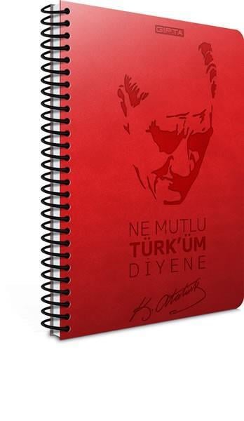 Gıpta Atatürk Sert Kapak Spr.Defter 17X24 120 Yp. KareliGıpta Atatürk Sert Kapak Spr.Defter 17X24 120 Yp. Kareli - Kirtasiyem.netSpiralli Sert Kapak Defterler