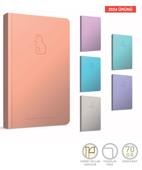 Gıpta Charm Notes Iplık Dikiş Sert Kap Def 8X12 80 CızSpiralli Plastik Kapak Defterler
