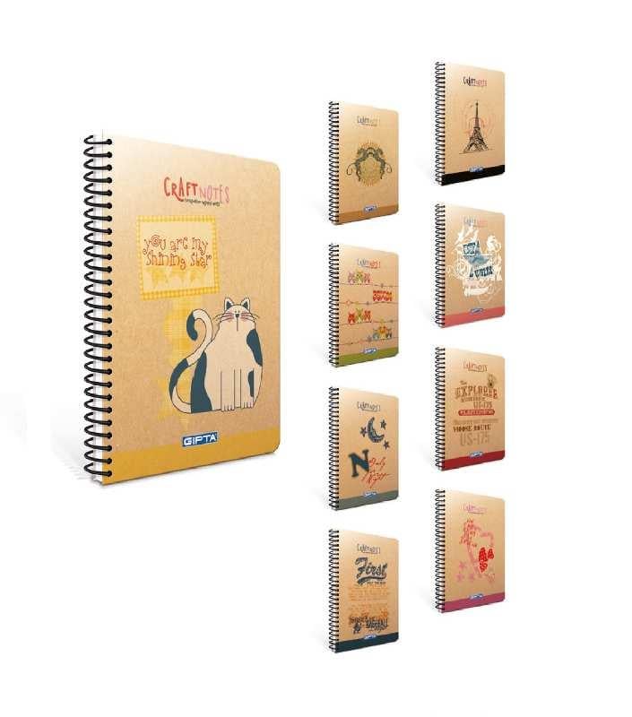 Gıpta Craft Notes Spr.Sert Kap.Defter 17X24-100 Yp.DüzGıpta Craft Notes Spr.Sert Kap.Defter 17X24-100 Yp.Düz - Kirtasiyem.netSpiralli Sert Kapak Defterler