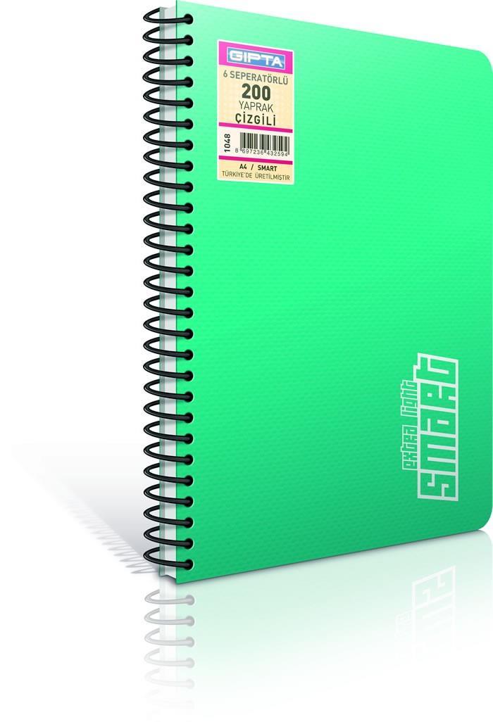 Gıpta Defter Smart Mt 6 Sep. Pp Kapak A4 200 Yaprak KareliGıpta Defter Smart Mt 6 Sep. Pp Kapak A4 200 Yaprak Kareli - Kirtasiyem.netSeperatörlü ( Ayraçlı ) Defterler