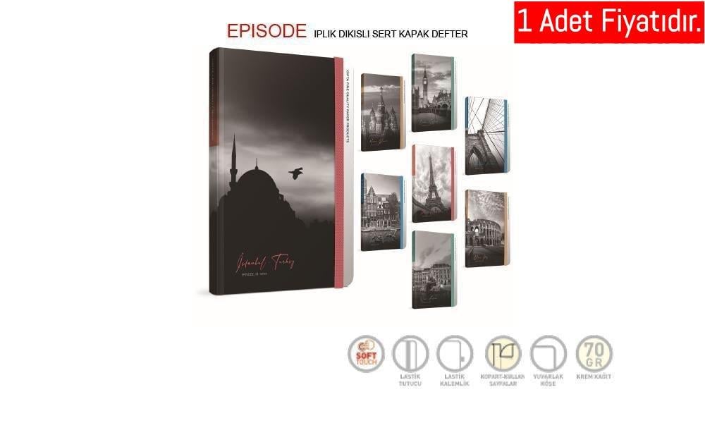 Gıpta Epısode Notes İp.Dkş.Srt.Kp.Defter 17X24-120Yp Çiz-St (1 Adet)Gıpta Epısode Notes İp.Dkş.Srt.Kp.Defter 17X24-120Yp Çiz-St - Kirtasiyem.netSert Kapak Defterler