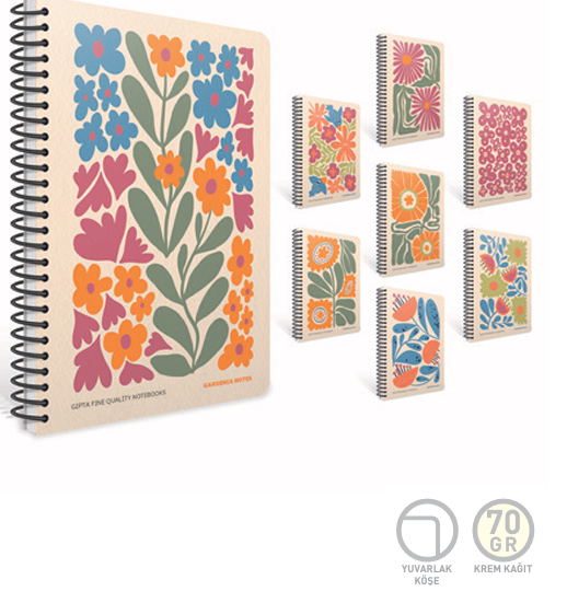 Gıpta Gardenıa Sp.Sert Kapak Defter 17X24 120-1 CızgılıGıpta Gardenıa Sp.Sert Kapak Defter 17X24 120-1 Cızgılı - Kirtasiyem.netSpiralli Plastik Kapak Defterler