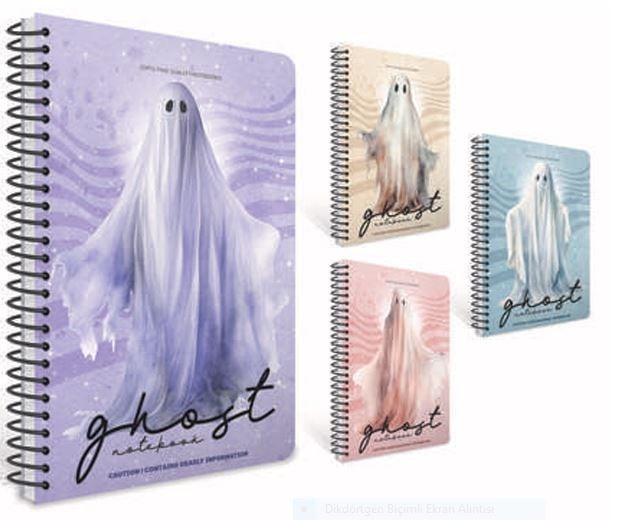 Gıpta Ghost Notes Sp. Ofset Pp Kap. Def. A4 100 Kare.Spiralli Plastik Kapak Defterler