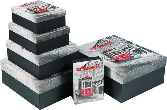 Gıpta Hediyelik Kutu İstanbul 5 Li Set 7924Gıpta Hediyelik Kutu İstanbul 5 Li Set 7924 - Kirtasiyem.netHediyelik Kutular