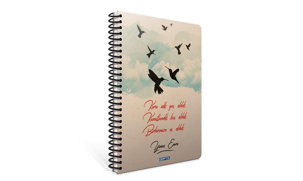 Gıpta Kuşlar Sert Kapak Spr.Defter 13X18 120 Yp. Kareli Gıpta Kuşlar Sert Kapak Spr.Defter 13X18 120 Yp. Kareli  - Kirtasiyem.netSpiralli Sert Kapak Defterler
