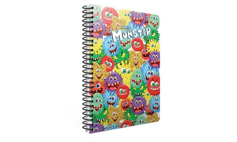 Gıpta Monster Spiralli Defter Ofset Pp.Kapak A4 100 Yaprak KareliGıpta Monster Spiralli Defter Ofset Pp.Kapak A4 100 Yaprak Kareli - Kirtasiyem.netSpiralli Plastik Kapak Defterler