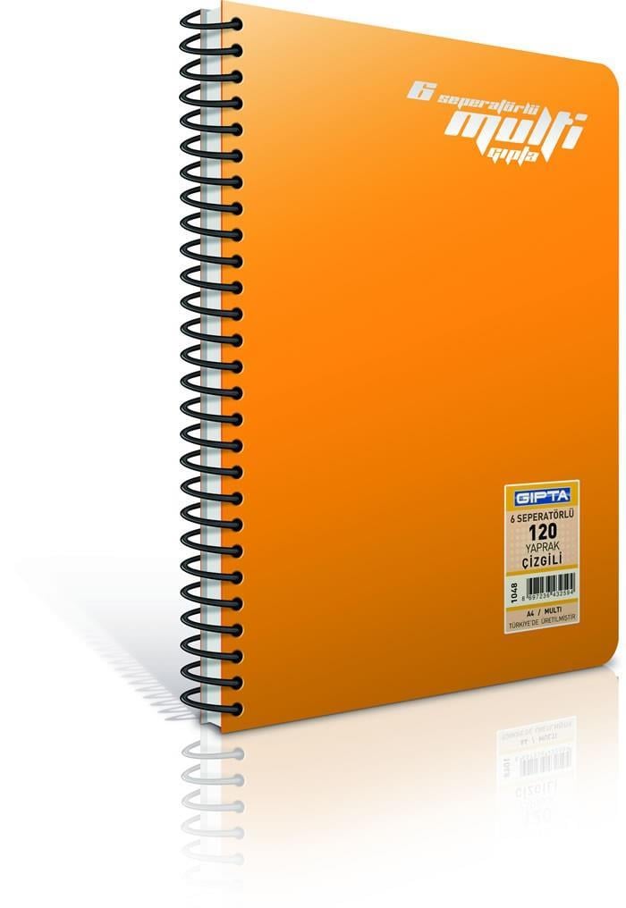 Gıpta Multi Spiralli Defter 4 Sep.Pp Kapak Kare 17X24-150 YaprakGıpta Multi Spiralli Defter 4 Sep.Pp Kapak Kare 17X24-150 Yaprak - Kirtasiyem.netSeperatörlü ( Ayraçlı ) Defterler