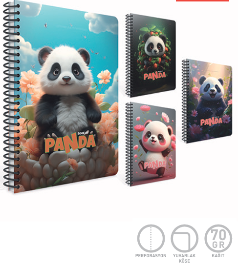 Gıpta Panda Sp Karton Kapak Def. A4 80-1 CızgılıGıpta Panda Sp Karton Kapak Def. A4 80-1 Cızgılı - Kirtasiyem.netSpiralli Plastik Kapak Defterler