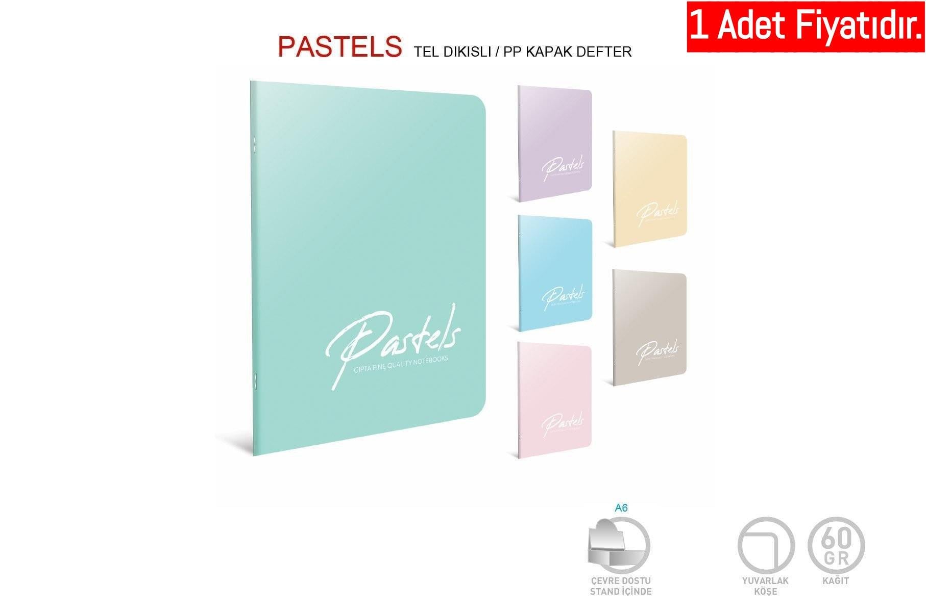 Gıpta Pastels Tel Dkş. Pp Kpk.Defter 17X24 60 Yp Çizgili (1 Adet)Gıpta Pastels Tel Dkş. Pp Kpk.Defter 17X24 60 Yp Çizgili - Kirtasiyem.netPlastik Kapak Defterler