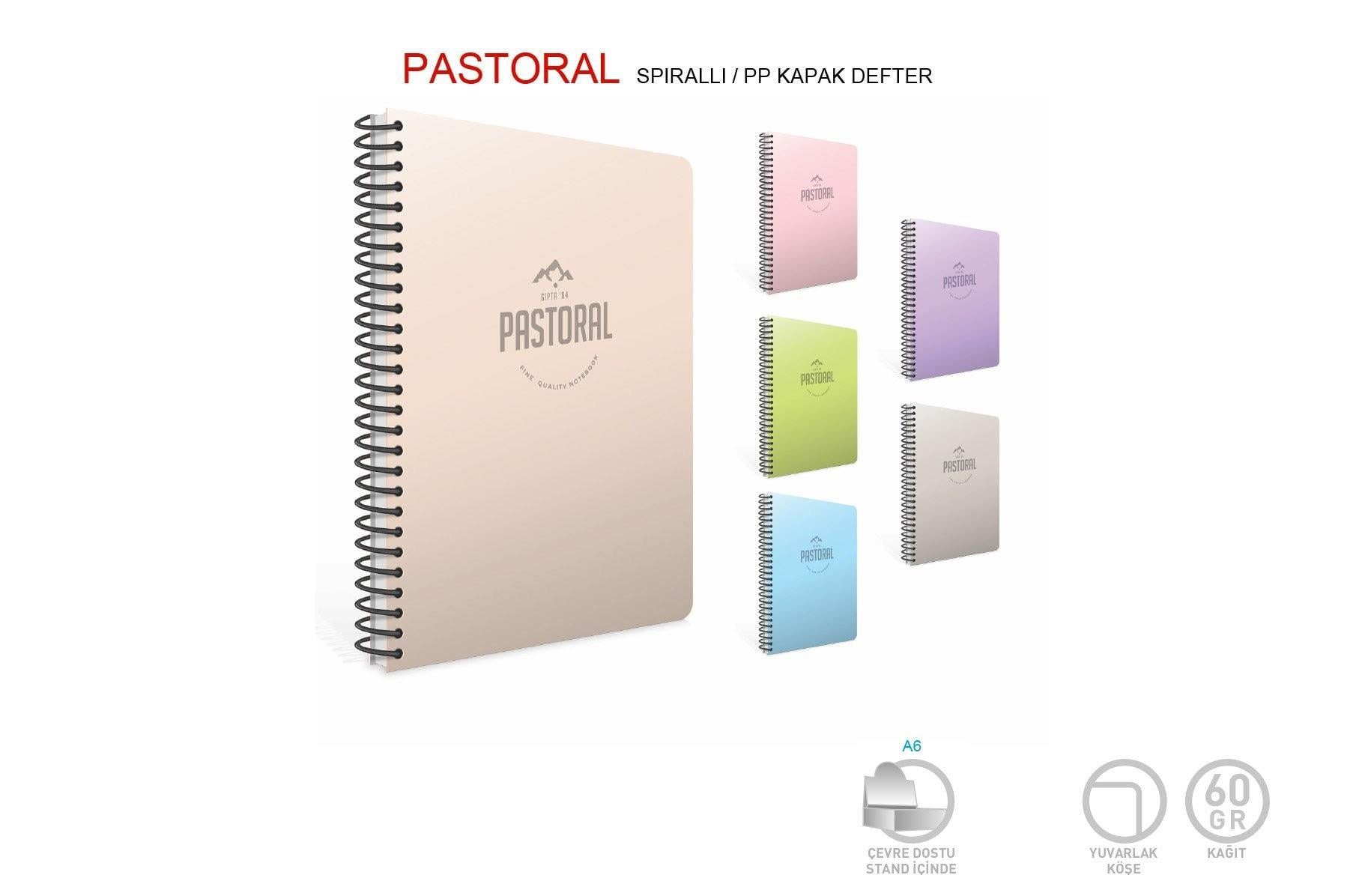 Gıpta Pastoral Spr.Pp Kpk.Defter A6 80-1 Yp. ÇizgiliGıpta Pastoral Spr.Pp Kpk.Defter A6 80-1 Yp. Çizgili - Kirtasiyem.netSpiralli Plastik Kapak Defterler
