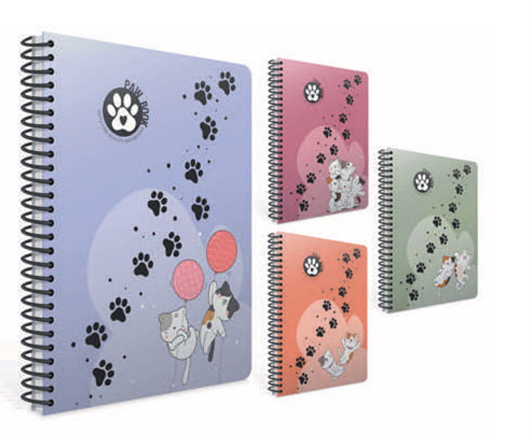 Gıpta Paw Sp.Pp Kapak Defter A4 100 KarelıSpiralli Plastik Kapak Defterler