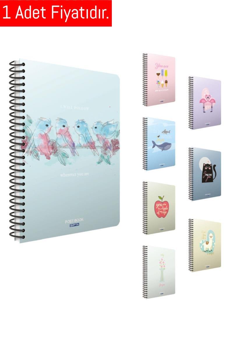 Gıpta Post-Book Spr.Karton Kpk. Defter A6 80-4 Yp Kare (1 Adet)Gıpta Post-Book Spr.Karton Kpk. Defter A6 80-4 Yp Kare - Kirtasiyem.netSpiralli Karton Kapak Defterler