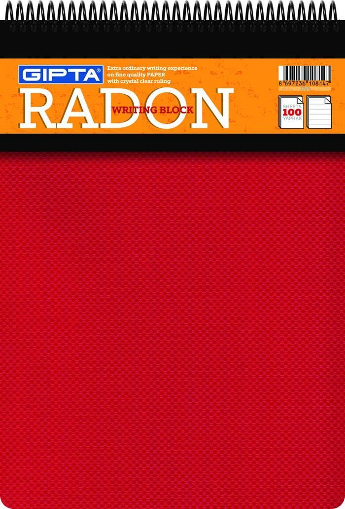 Gıpta Radon Pls.Kapak Spr.Bloknot A5 100 Yp. ÇizgiliGıpta Radon Pls.Kapak Spr.Bloknot A5 100 Yp. Çizgili - Kirtasiyem.netSpiralli Bloknotlar