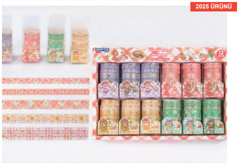 Gıpta Renkli Bant - Pattern 2Ad1Cm-2Ad1,5Cmx-1Ad2Cm 2MtDiğer Kırtasiye Ürünleri