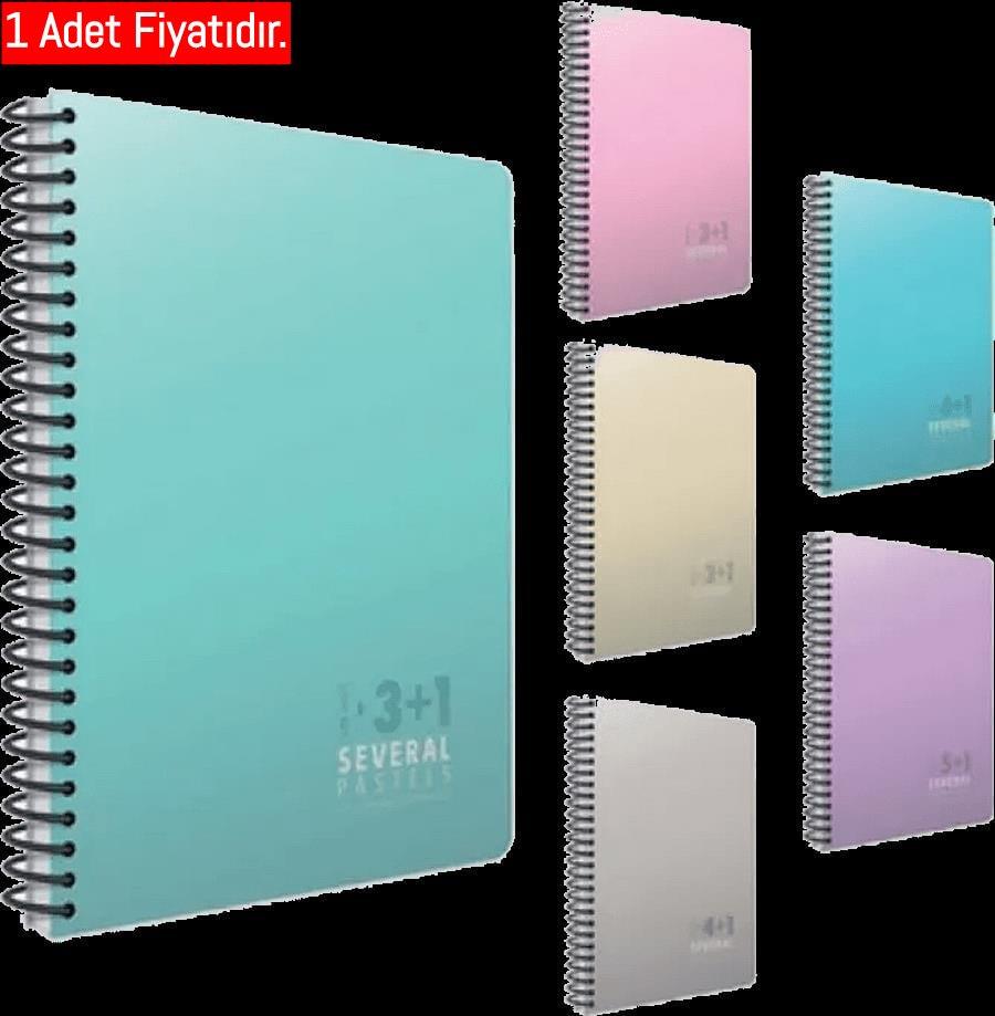 Gıpta Several Spr.Sep. Pp. Kpk.Defter 17X24 160 Yp. 4+1 (1 Adet)Gıpta Several Spr.Sep. Pp. Kpk.Defter 17X24 160 Yp. 4+1 - Kirtasiyem.netPlastik Kapak Defterler